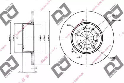 Тормозной диск DJ PARTS BD1468